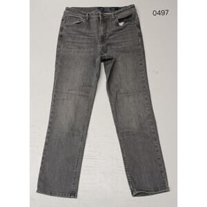 J. Jill Denim High Rise Straight Leg (10P) Black Comfort Casual Fit Jeans/Pants